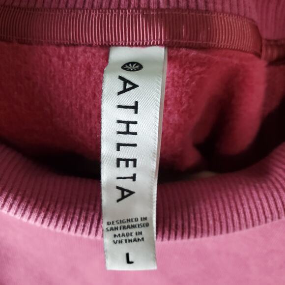 Athleta Womens Victorian Berry Cozy Karma Side Zip Funnel Neck Size Large - Picture 3 of 6